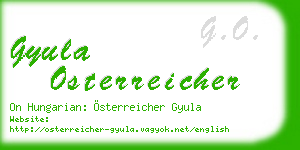 gyula osterreicher business card